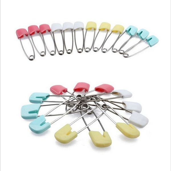 Convenient Lowest Price Multi-color Pins 50Pcs Safety Pins Plastic Head  Pins Baby Diaper Locking Pin Locking Cloth Pins Lock Baby Clothes Pins  Nappy Pins